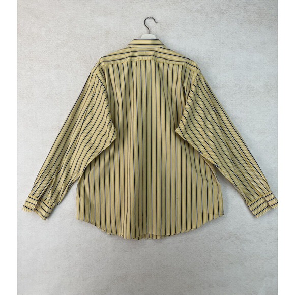 Polo Ralph Lauren Curham Sport Yellow Blue Stripe Long Sleeve Shirt Mens Size XL - Picture 3 of 5